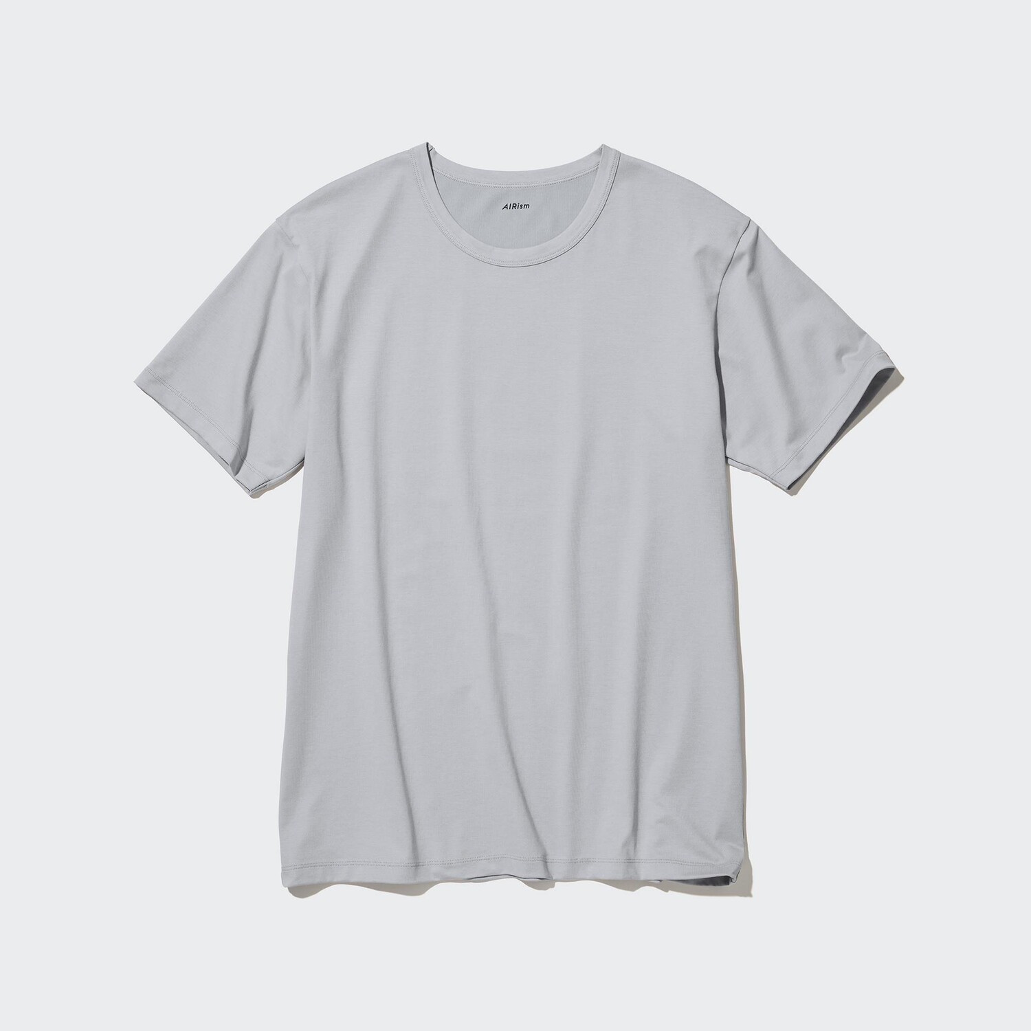 

Хлопковая футболка AIRism с круглым вырезом и короткими рукавами UNIQLO, серый