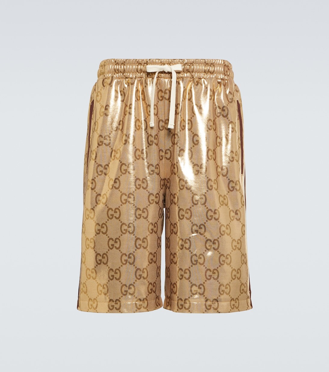 

Баскетбольные шорты с ламинацией GG Gucci, бежевый