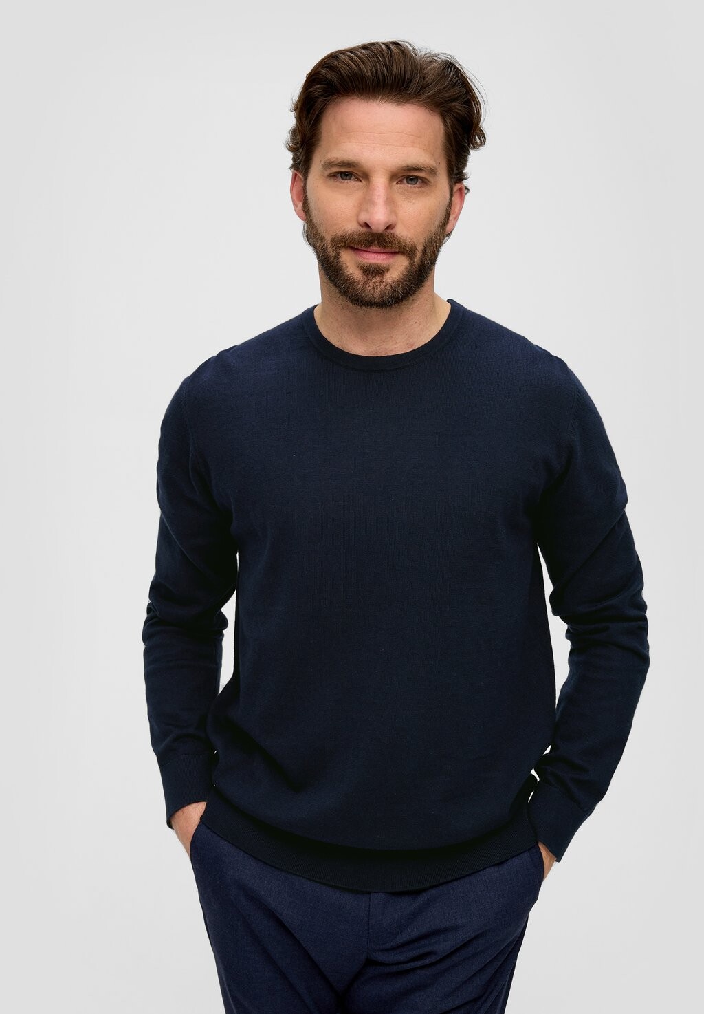 

Вязаный свитер MIT CREW NECK s.Oliver BLACK LABEL, цвет navy