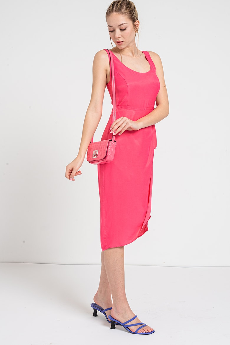 Асимметричное платье без рукавов Armani Exchange, фуксия