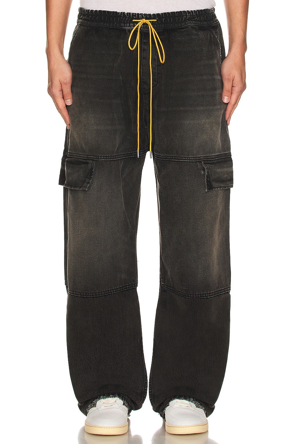 

Брюки Rhude Plateau Denim Cargo, черный