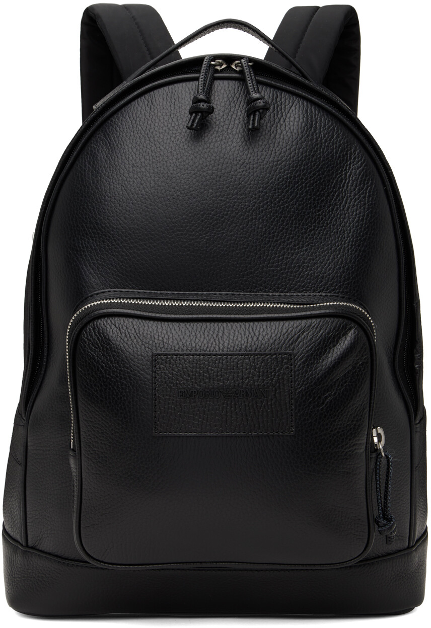 

Черный округлый рюкзак Emporio Armani