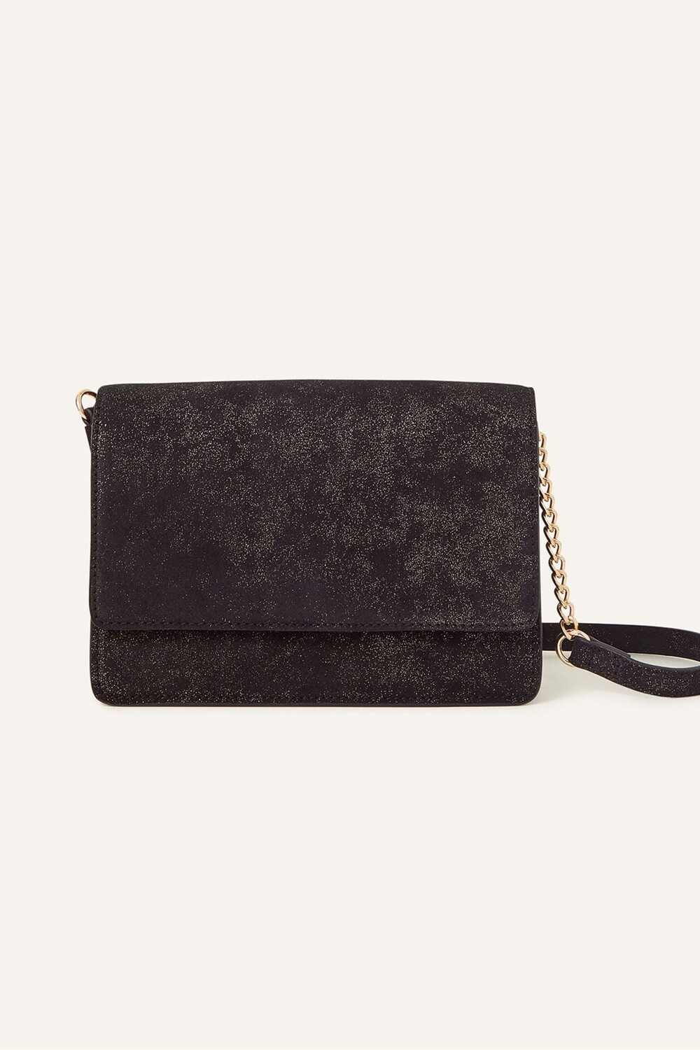 

Корзина через плечо из блестящей кожи Accessorize, черный