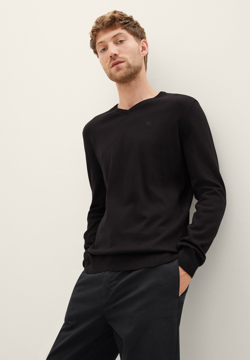 

Свитер BASIC V NECK TOM TAILOR, черный