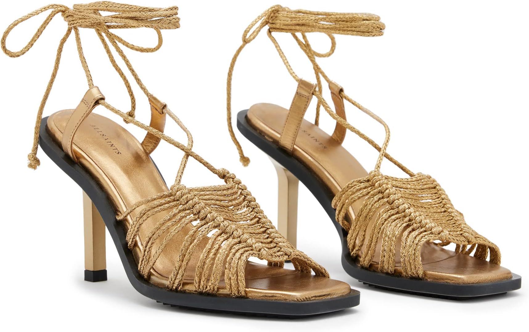 Босоножки Dina Heeled Sandals AllSaints, золото