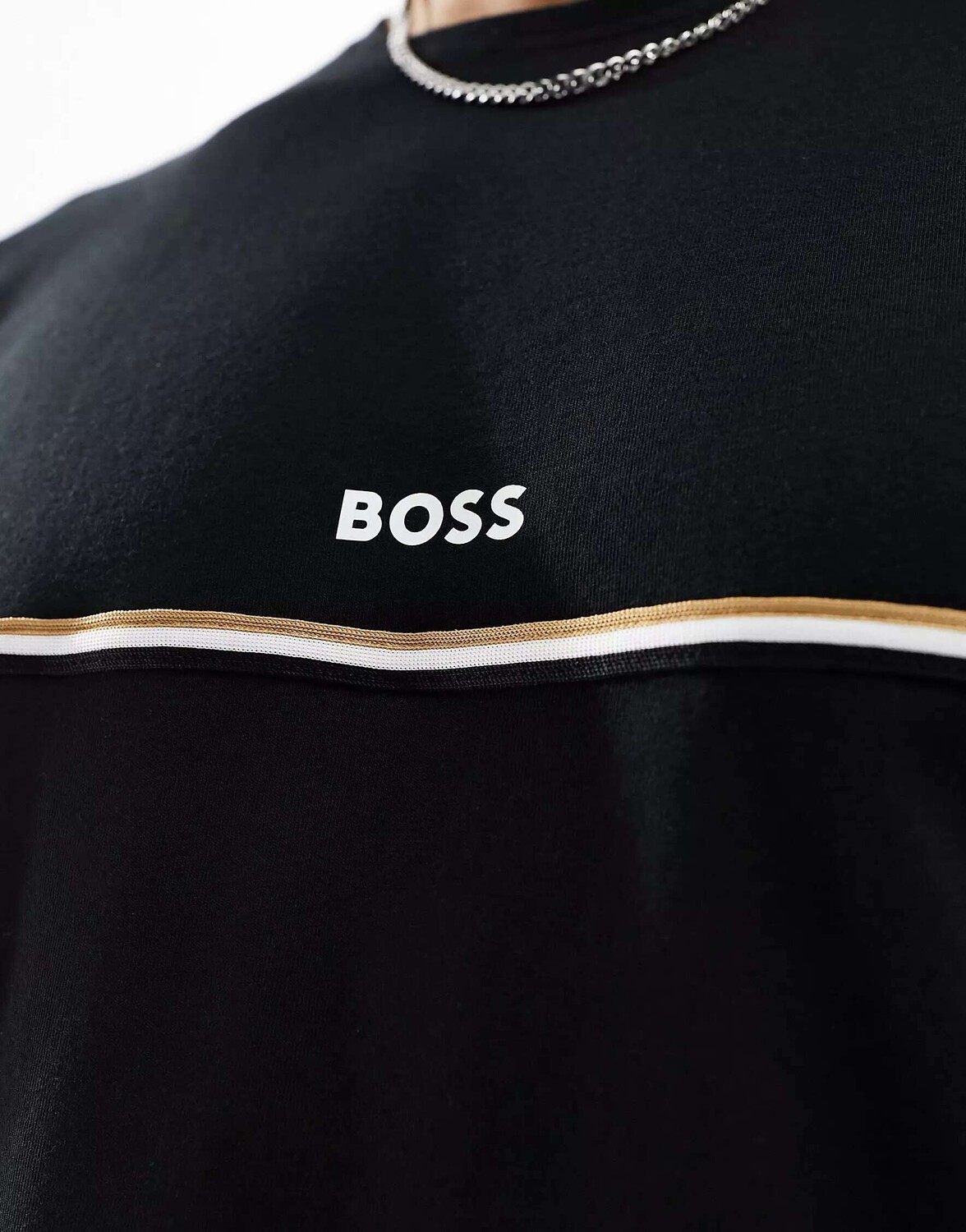 

Уникальная футболка черного цвета с небольшим логотипом Boss Bodywear, Черный