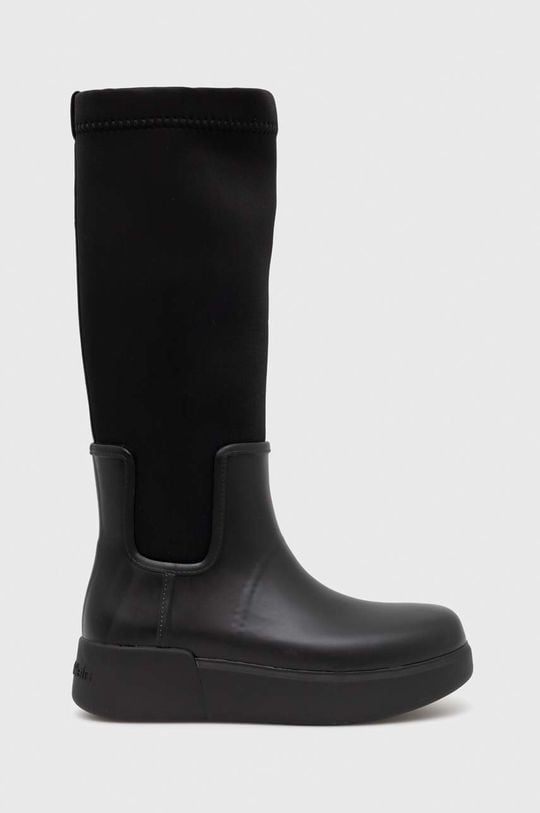 

Высокие резиновые сапоги на танкетке Rain Boot Calvin Klein, черный