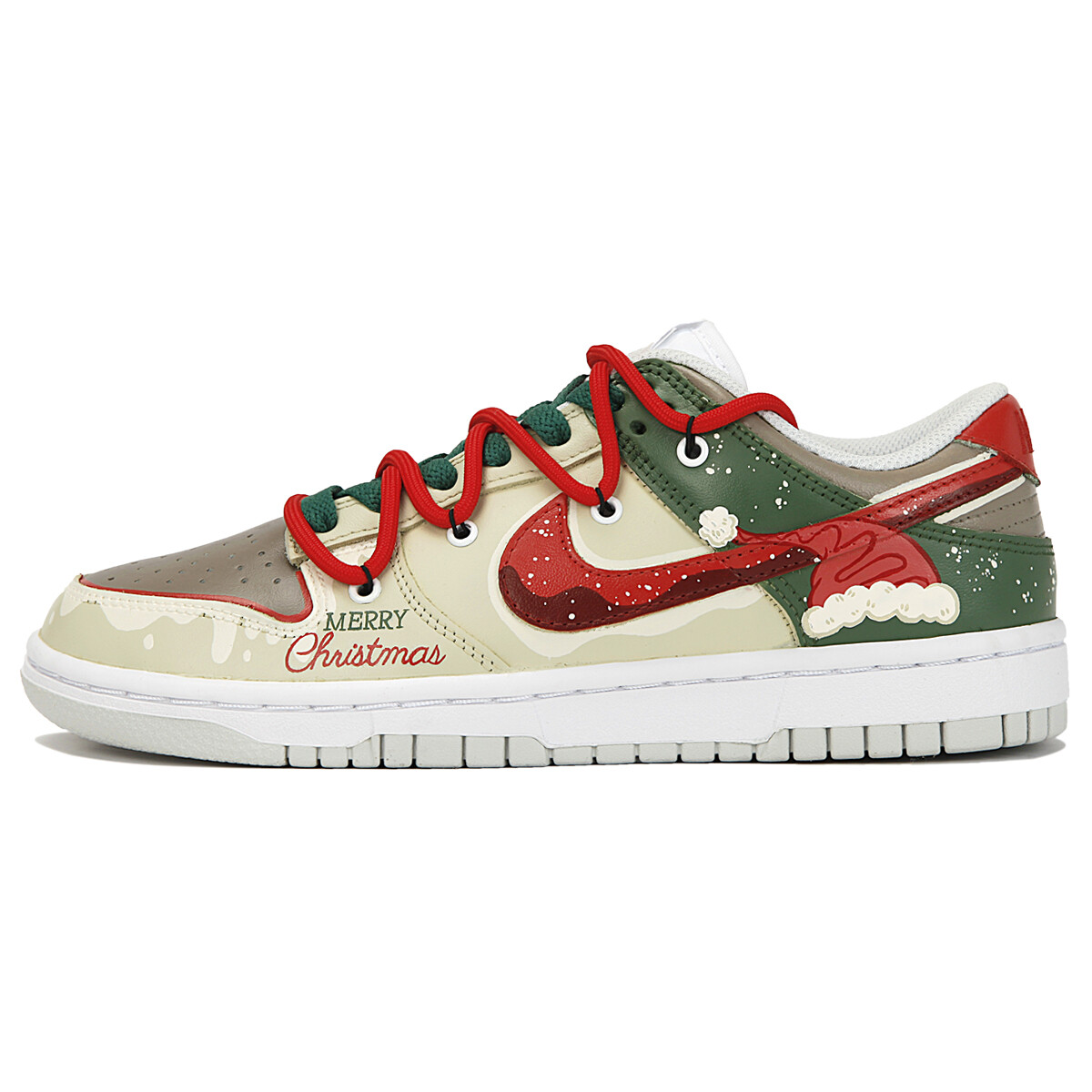 

Кроссовки Nike Dunk Skateboarding Shoes Women's Low-top Red/Green, красный/зеленый