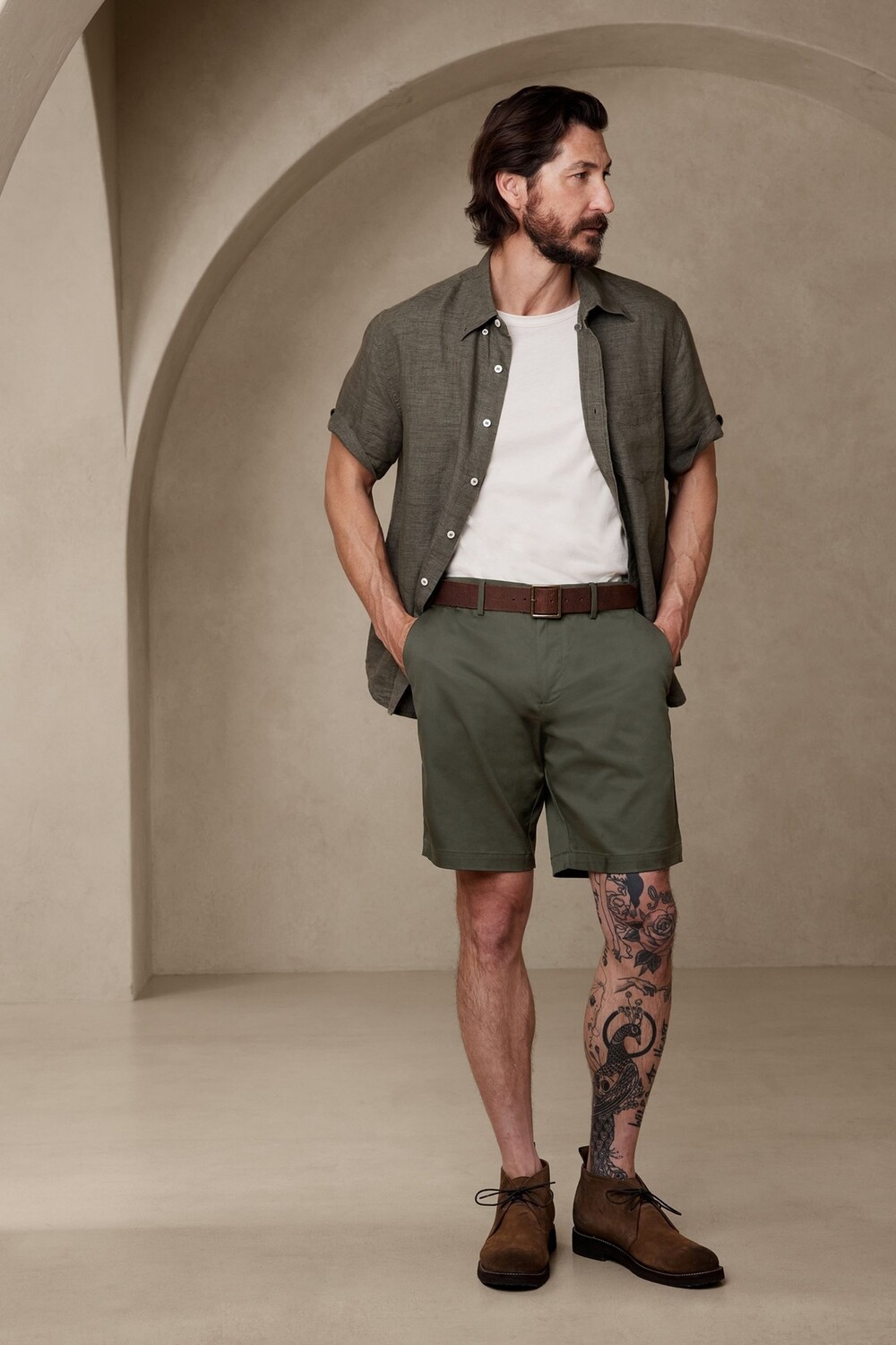 

Шорты Core Temp 9 дюймов Banana Republic, зеленый