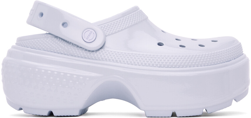 

Блестящие сабо Blue Stomp Crocs