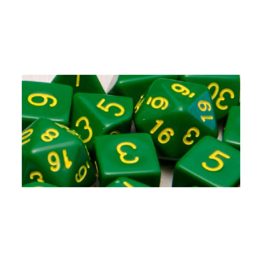 

Набор Poly — непрозрачный темно-зеленый с золотом (7), Game Dice - Opaque (Role 4 Initiative)