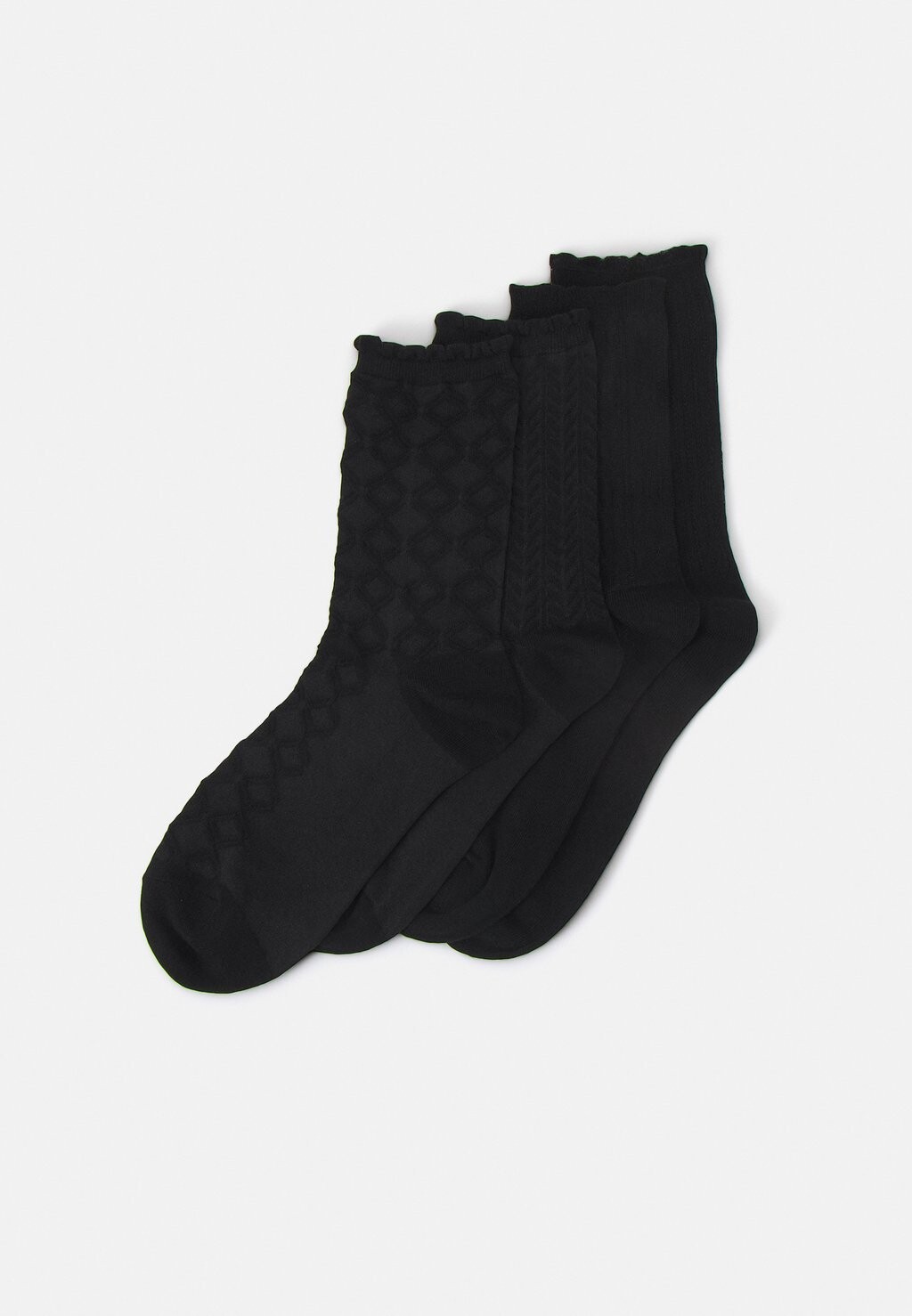 

Носки SOCK STRUCTURE PICOT EDGE 4 PACK Lindex, черный