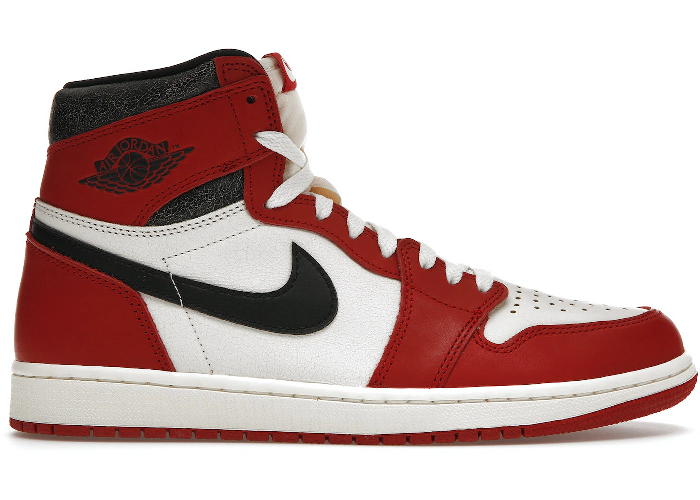 

Кроссовки Nike Air Jordan 1 Retro High OG Chicago Lost and Found, красный / белый / черный