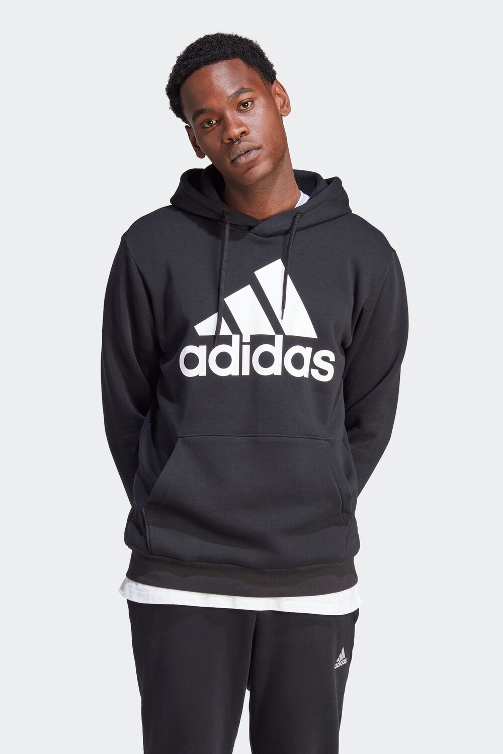 

Флисовая толстовка с большим логотипом Sportswear Essentials adidas, черный
