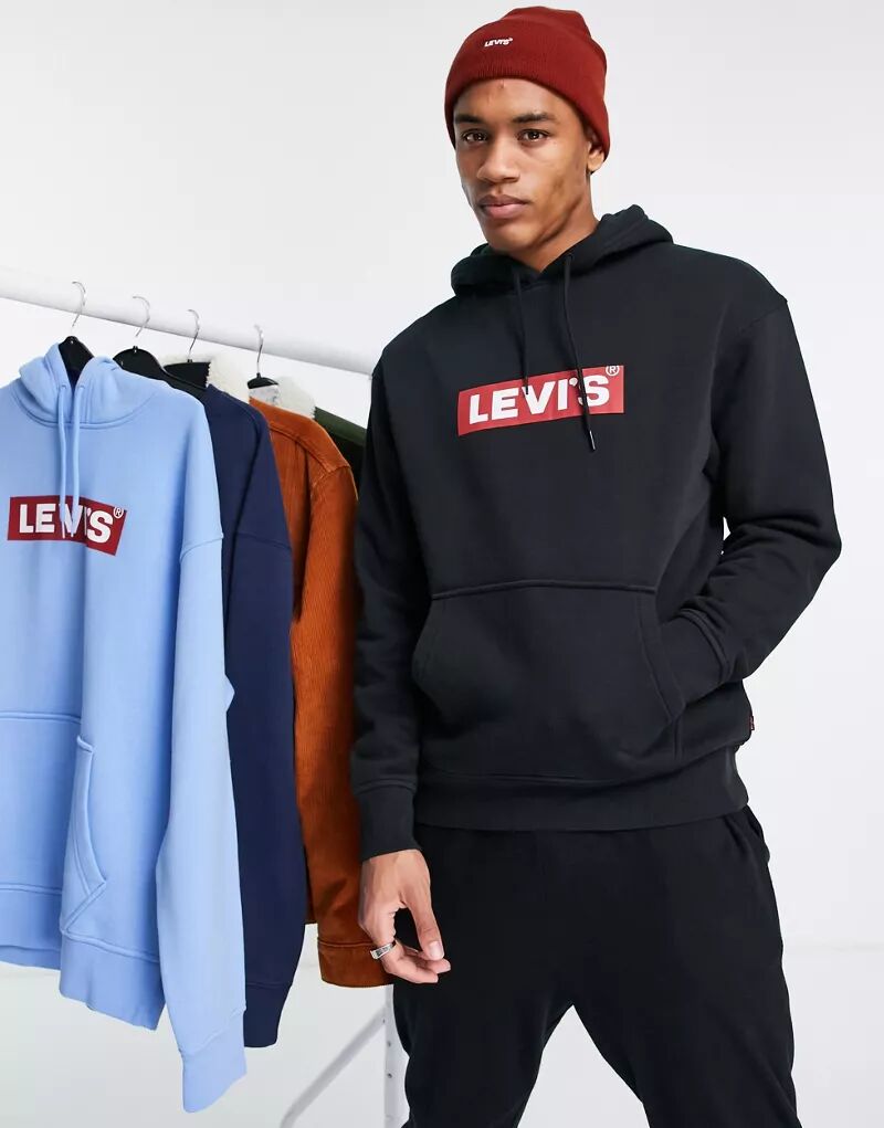 цена Черная худи с логотипом Levi's