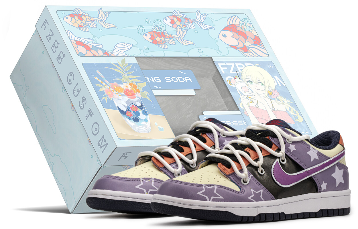 

Кроссовки Nike Dunk Skateboarding Shoes Women's Low-top Purple, фиолетовый