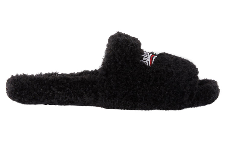 

Сланцы Balenciaga Furry, черный