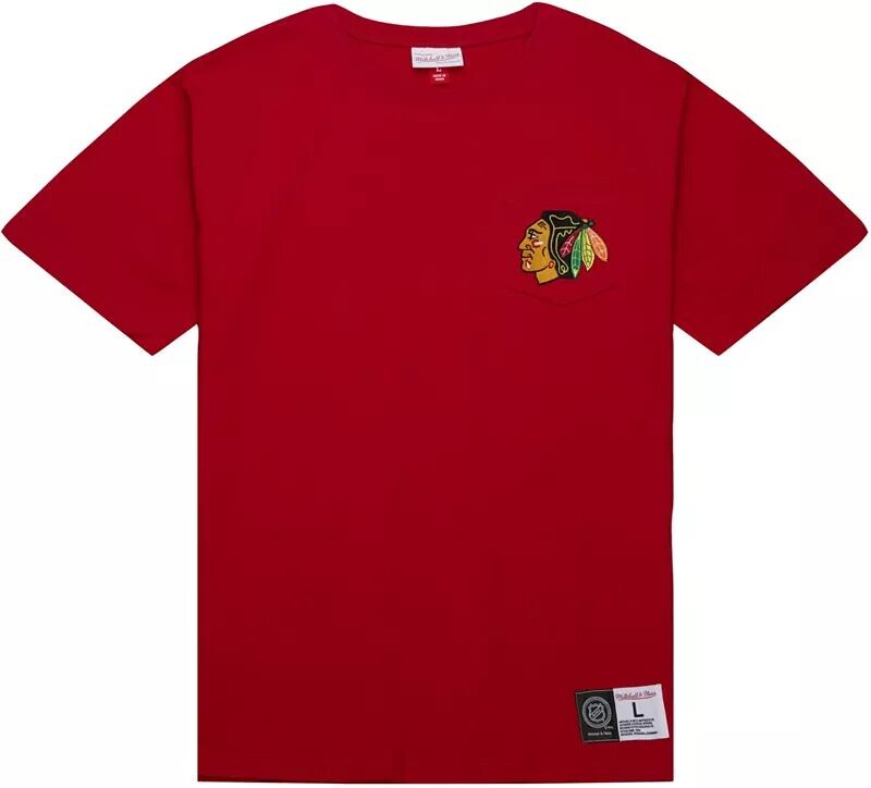 

Красная футболка с карманом Mitchell & Ness Chicago Blackhawks