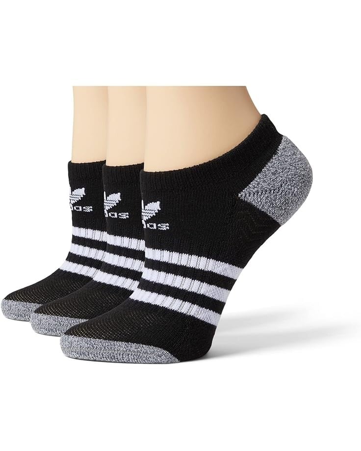 

Носки Adidas Roller No Show Socks 3-Pair, цвет Black/White/Heather Grey