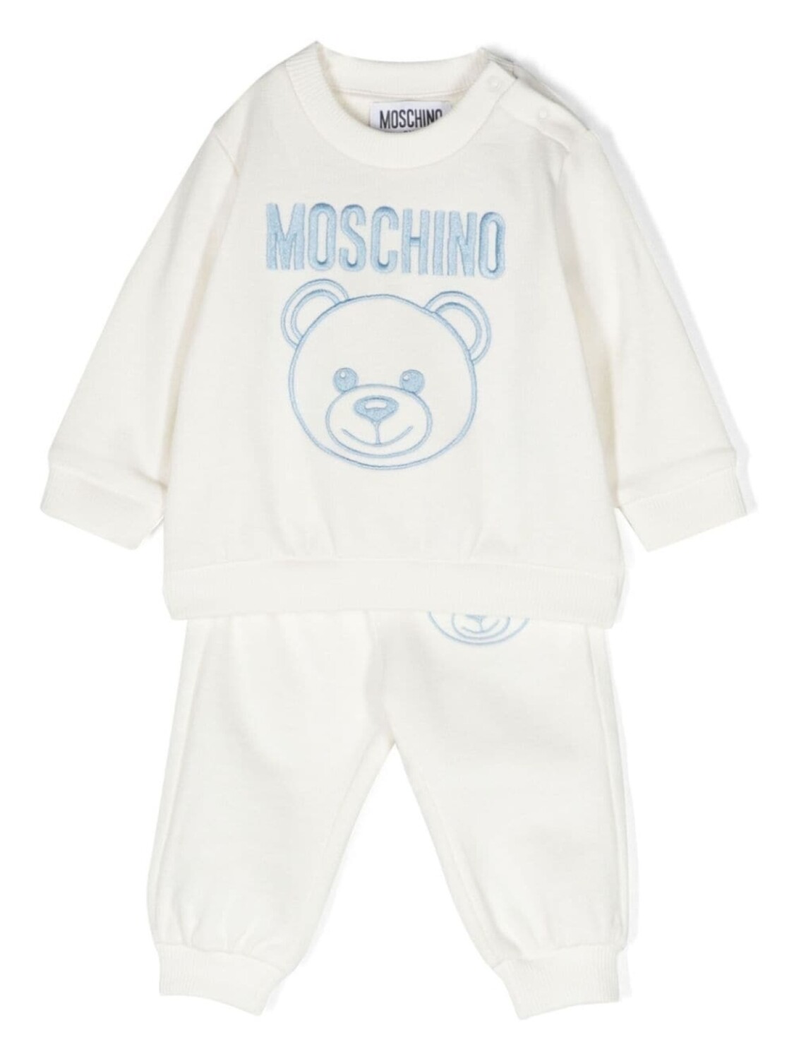 

Moschino Kids спортивный костюм с вышитым логотипом, белый