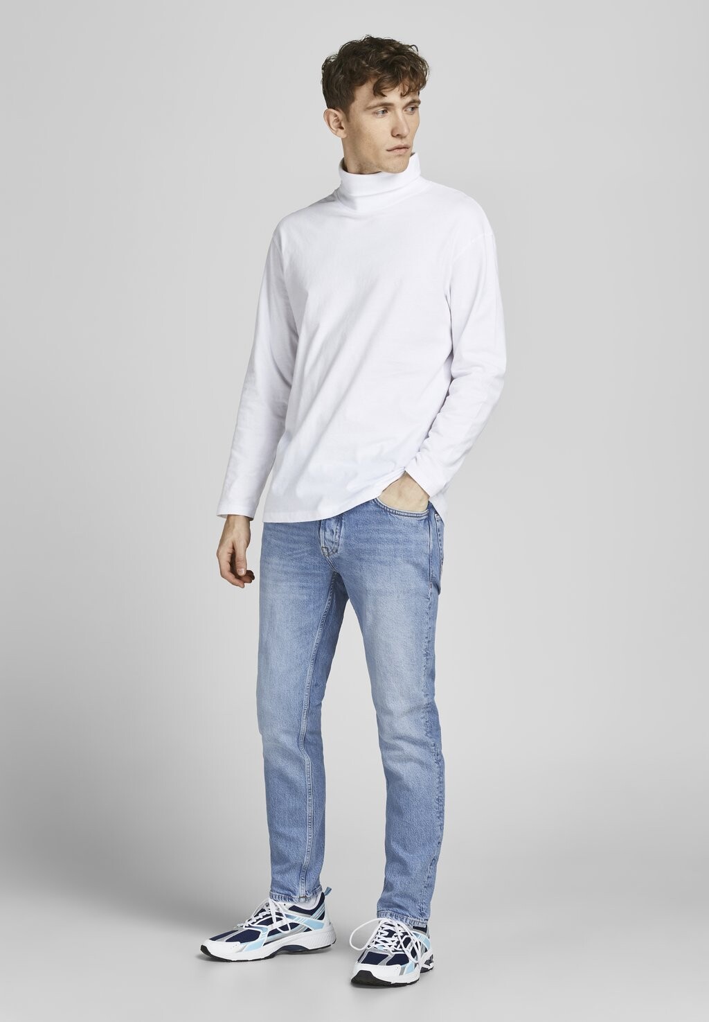 

Джинсы приталенного кроя JJITIM JJORIGINAL Jack & Jones, синий деним