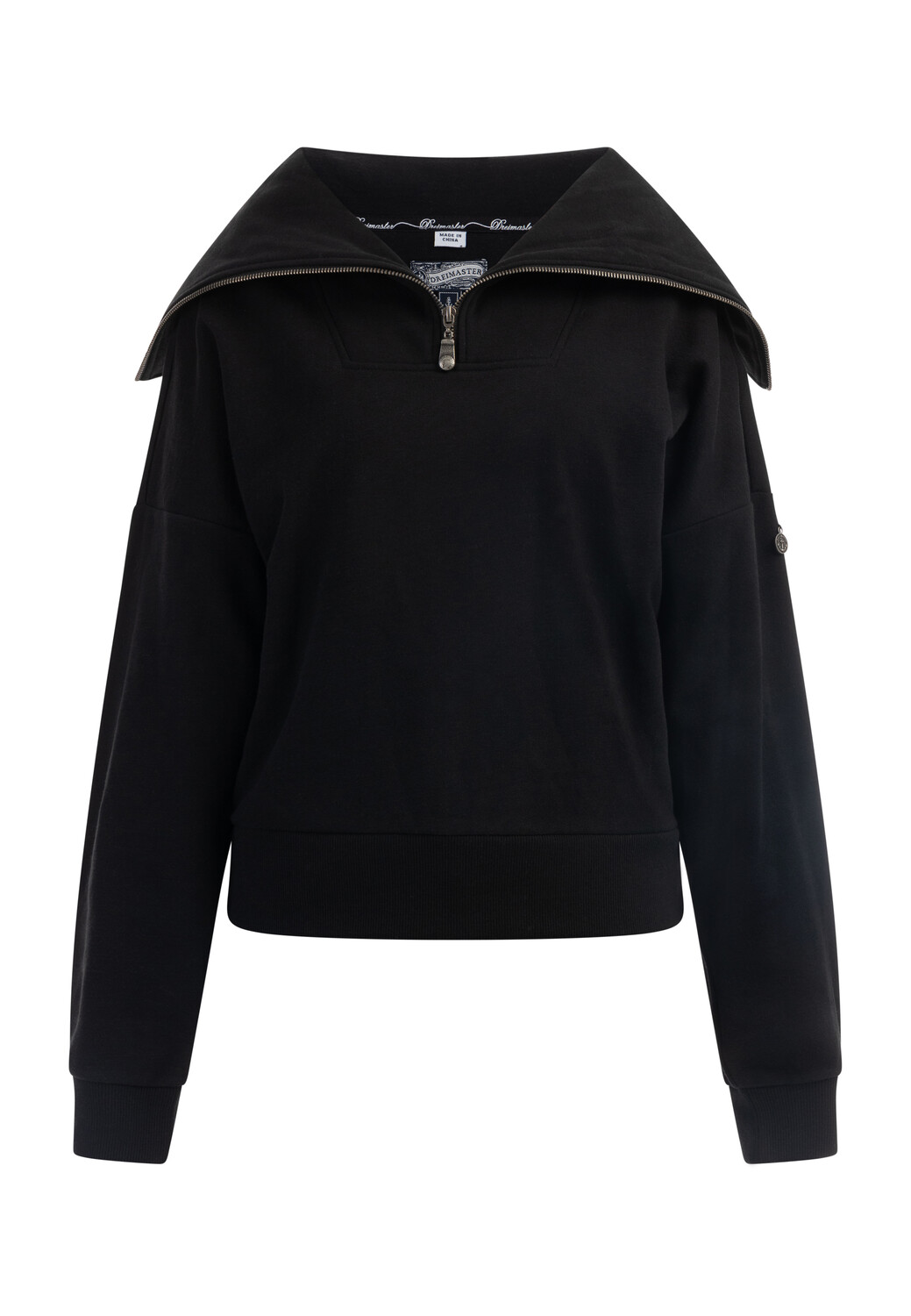 

Толстовка DreiMaster Oversize Troyer Sweater, черный