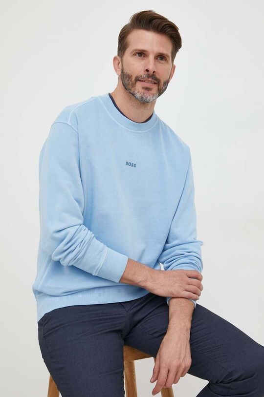 

Толстовка из хлопка BOSS BOSS CASUAL Boss, синий