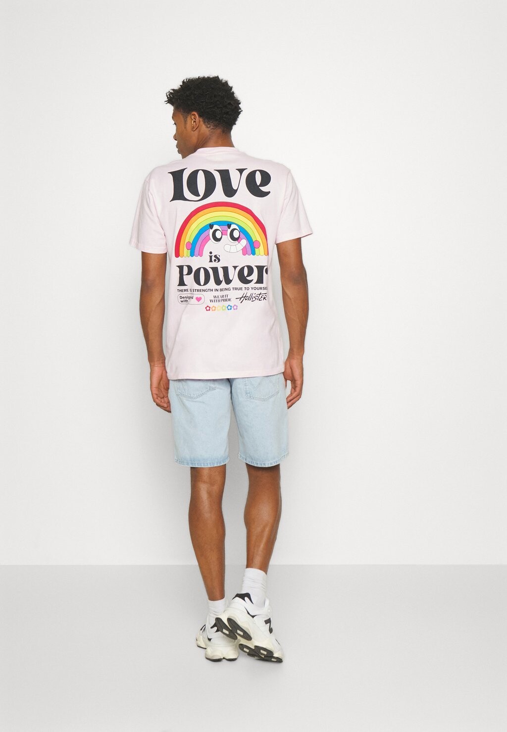 

Футболка с принтом Hollister Co., розовый