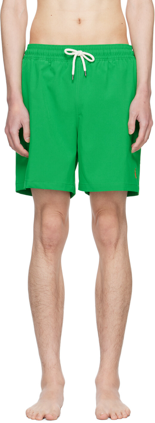 

Зеленые шорты для плавания Traveller Polo Ralph Lauren, цвет Preppy Green