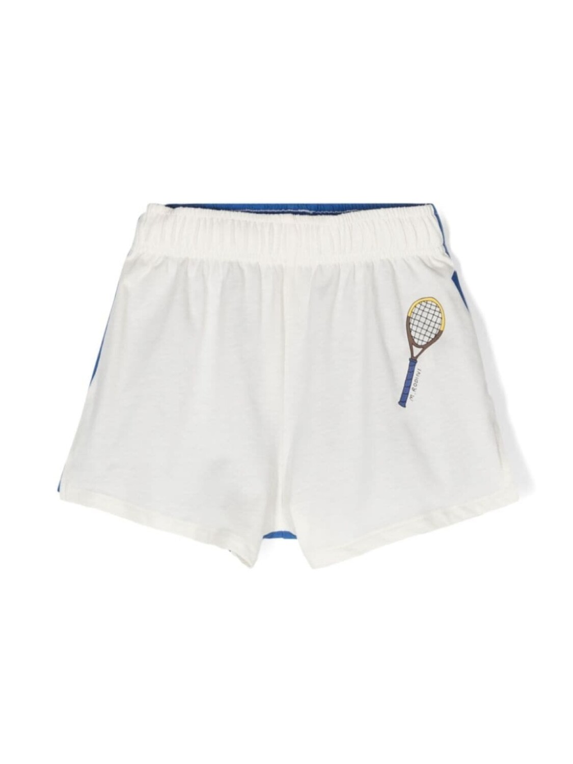 

Mini Rodini шорты в стиле колор-блок с принтом Tennis, белый