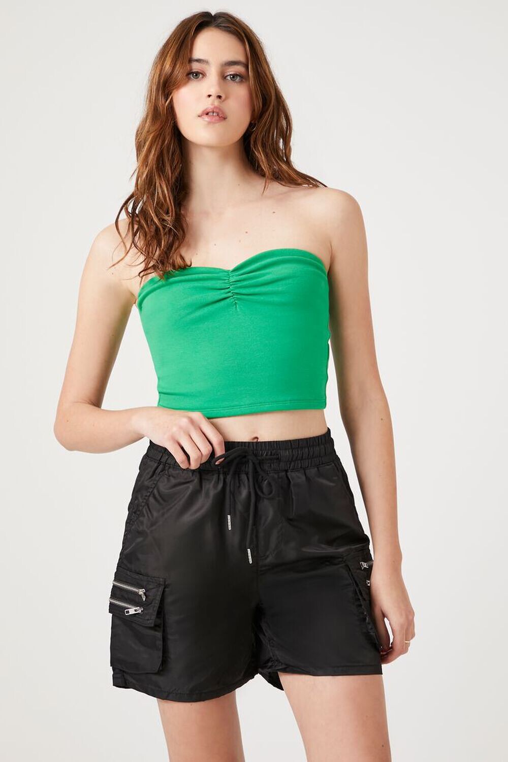 

Шорты-карго на шнурке Forever 21, черный