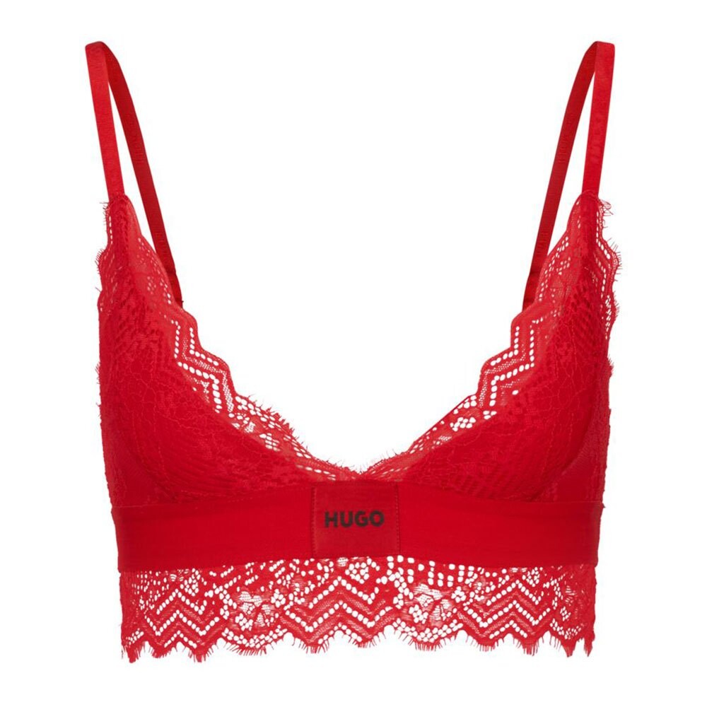 

Бюстгальтер HUGO Triangle Padded Lace, красный