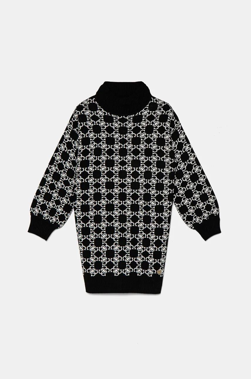

Платье Guess из шерсти для детей, черный