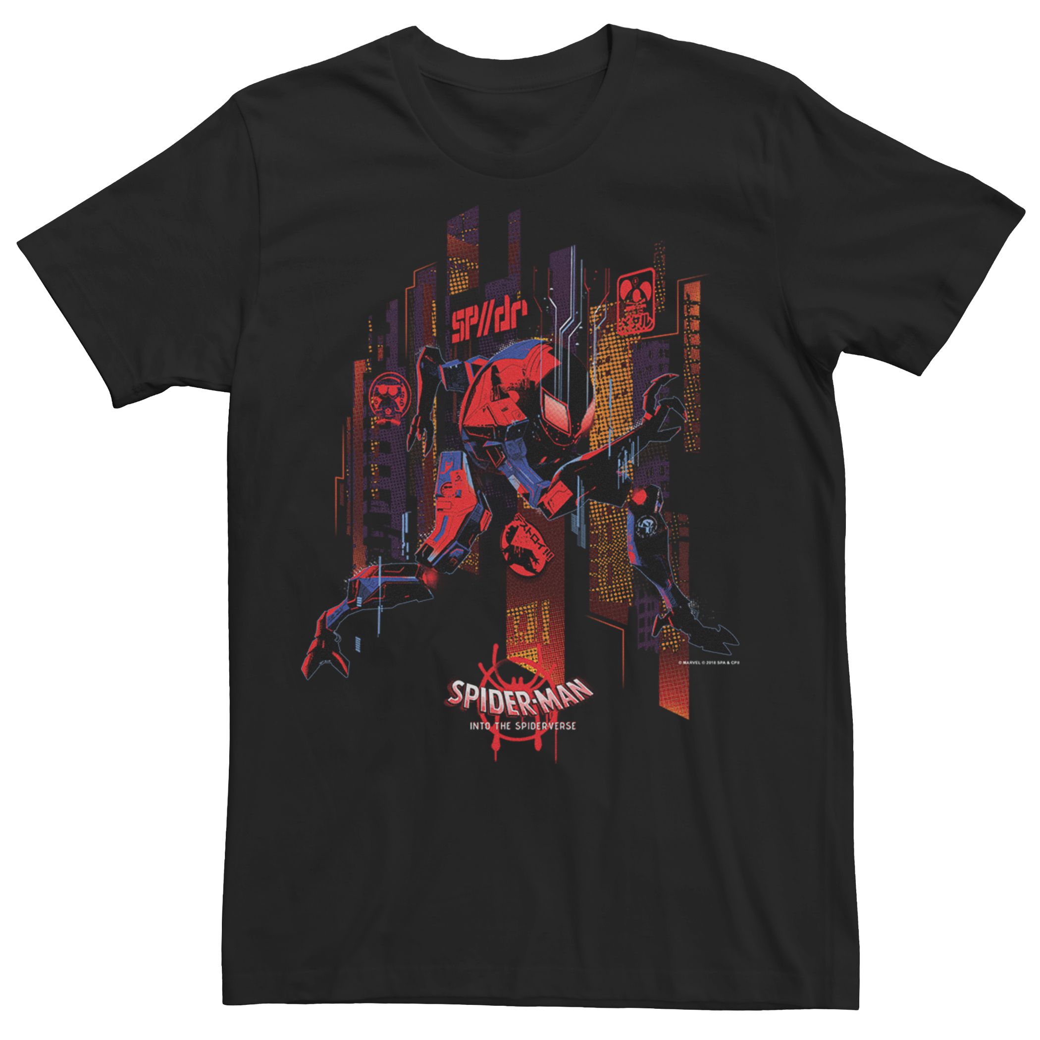 Мужская футболка Spider-Verse Spider-Man 2099 Future Spidey Licensed Character