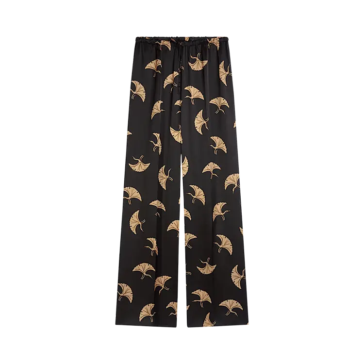 

Брюки Dries Van Noten Printed Silk 'Black', черный