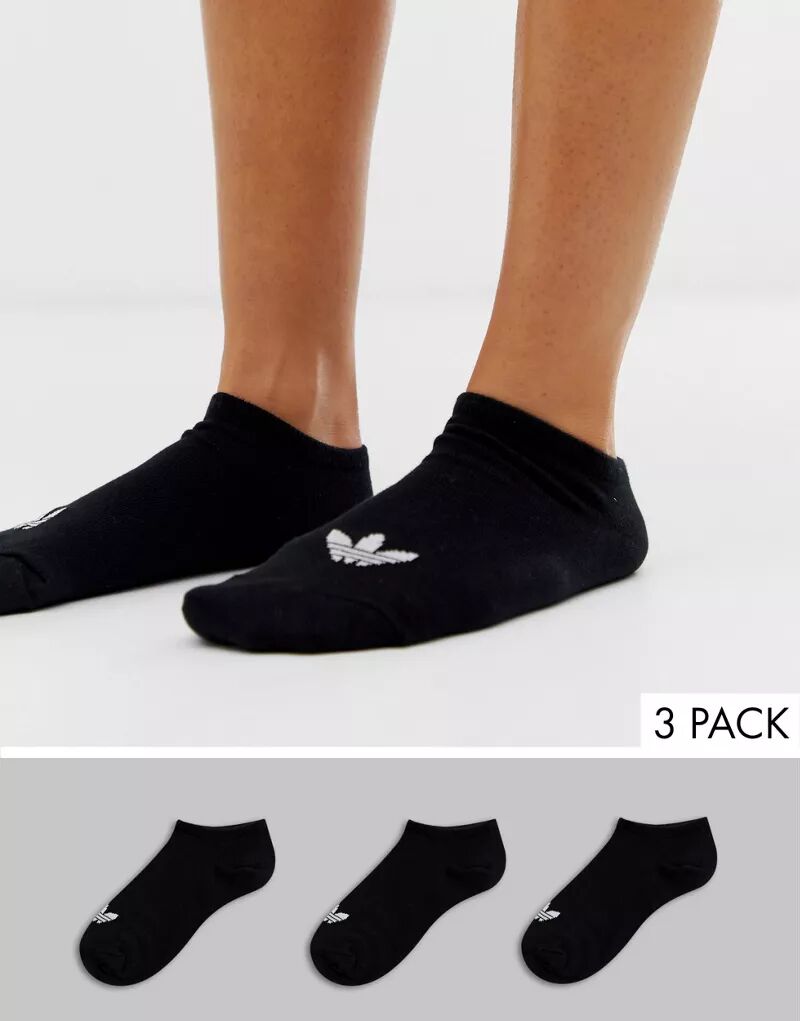 Комплект из трех черных спортивных носков adidas Originals