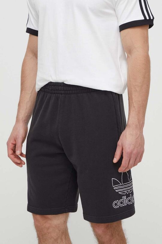 

Хлопковые шорты Adicolor Outline Trefoil adidas Originals, черный