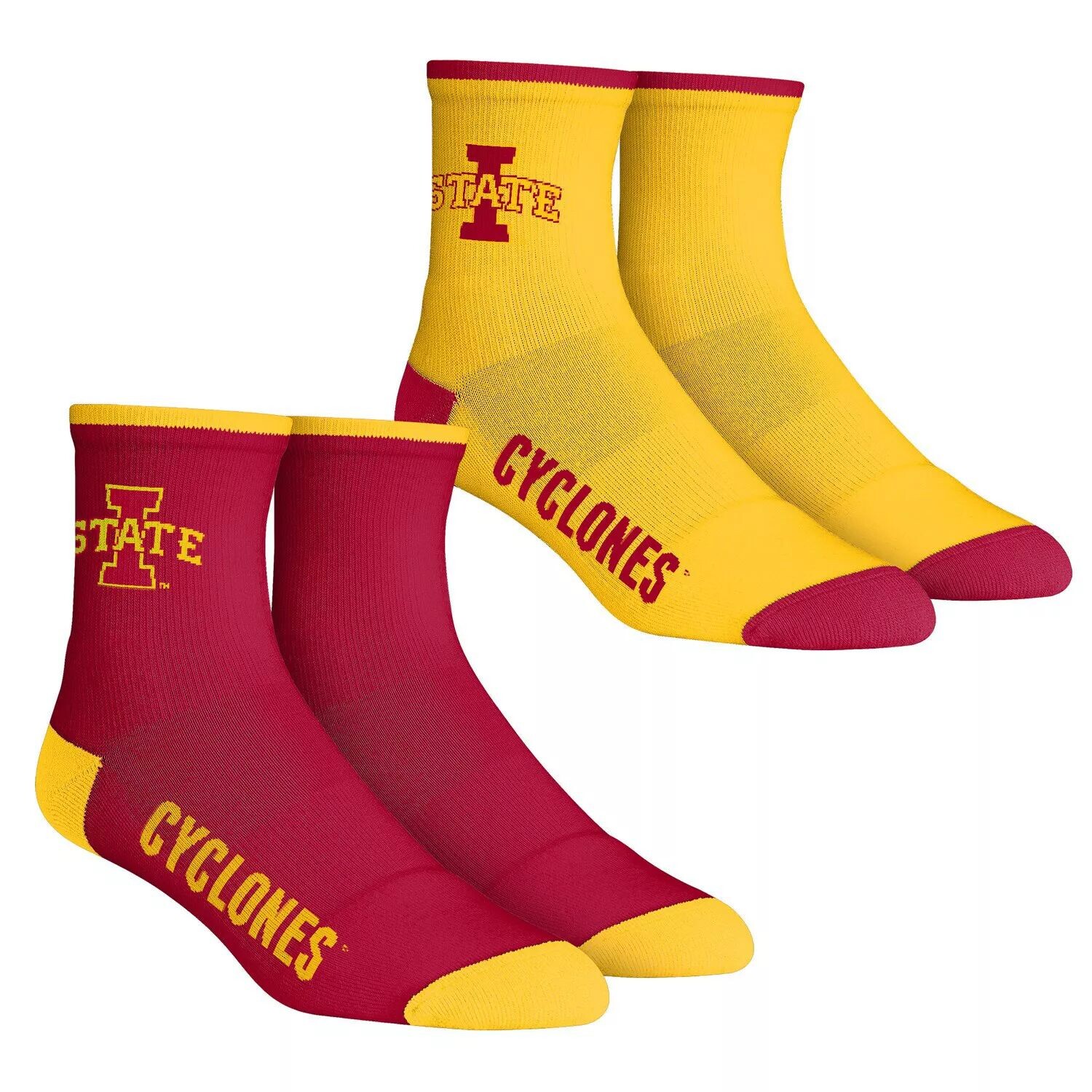 

Комплект из 2 носков Youth Rock Em Socks Iowa State Cyclones Core Team, комплект из 2 носков длиной четверть длины Unbranded