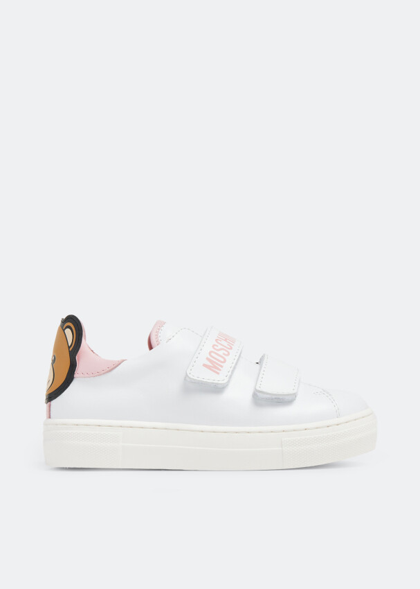 Кроссовки Moschino Teddy Patch Low-Top, белый цена и фото