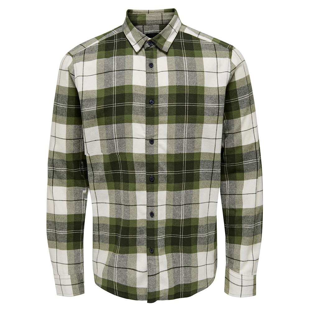 

Рубашка с длинным рукавом Only & Sons Satir Slim Check, зеленый