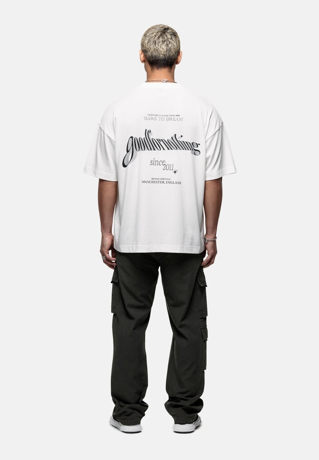 

Футболка с принтом OVERSIZED VISION PRINT TEE Good For Nothing, цвет off white