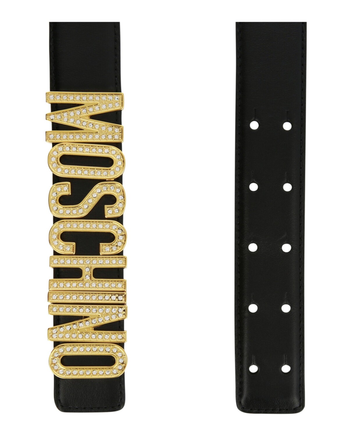 

Надпись-логотип, украшенная кристаллами Moschino, цвет Fantasy Print Black