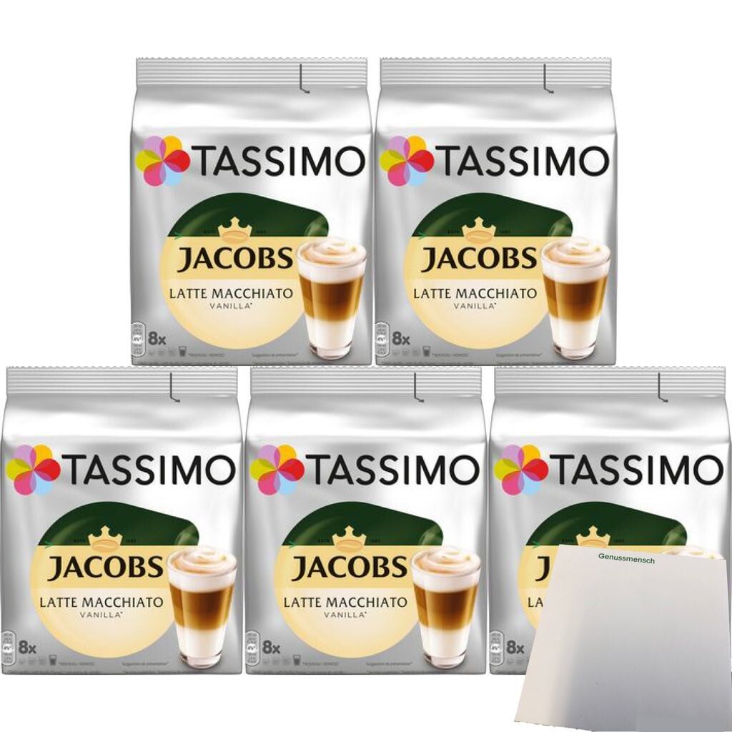 

Tassimo Jacobs тип Латте Маккиато Ваниль 5 упаковок (5 упаковок по 268 г) + блок usy