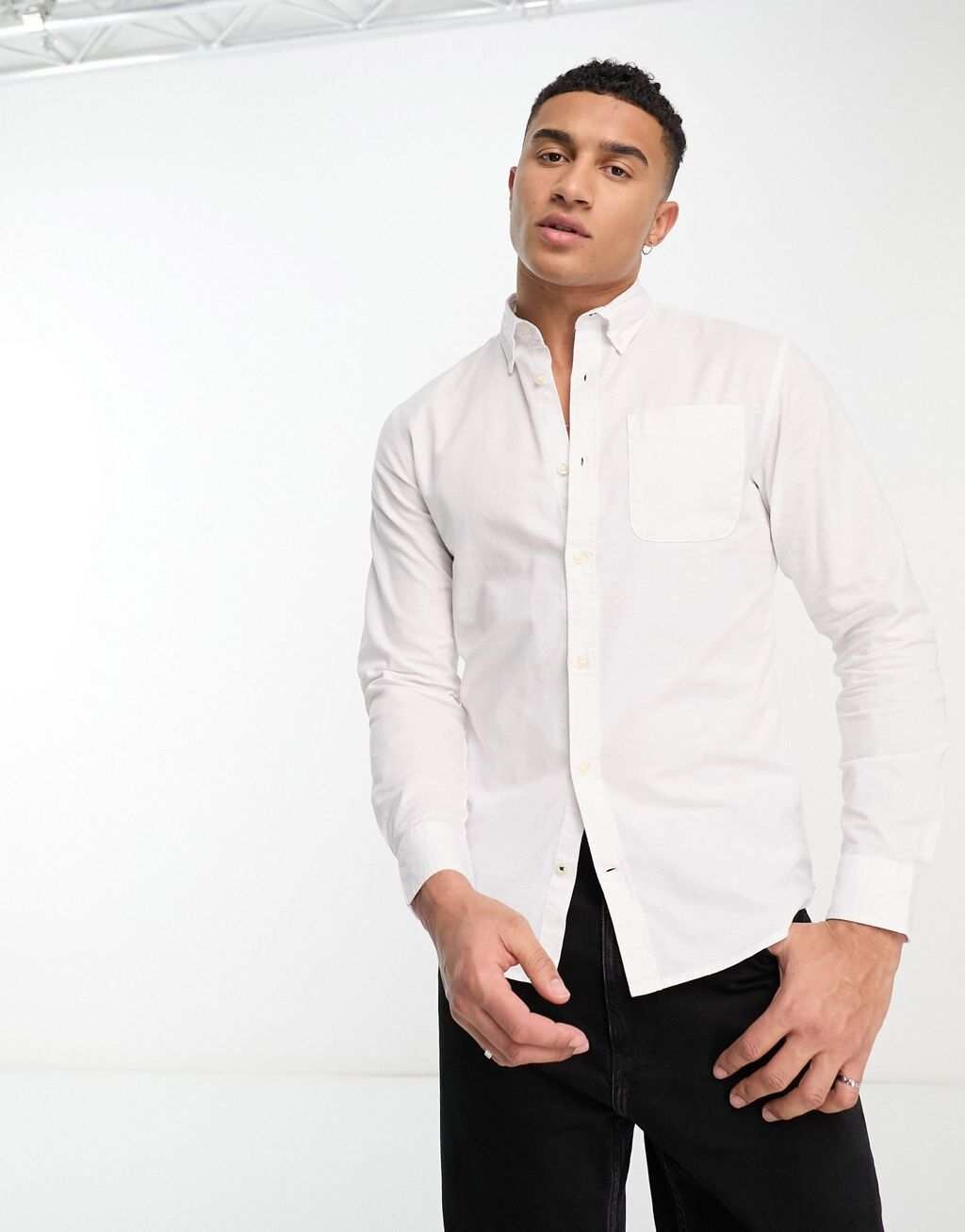 

Белая оксфордская рубашка узкого кроя Jack & Jones Essentials