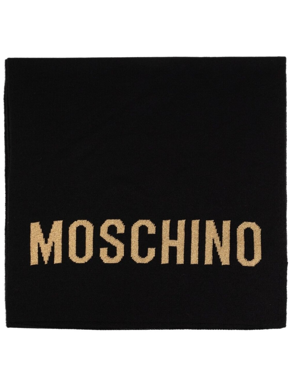 

Moschino шарф с логотипом в технике интарсия, черный