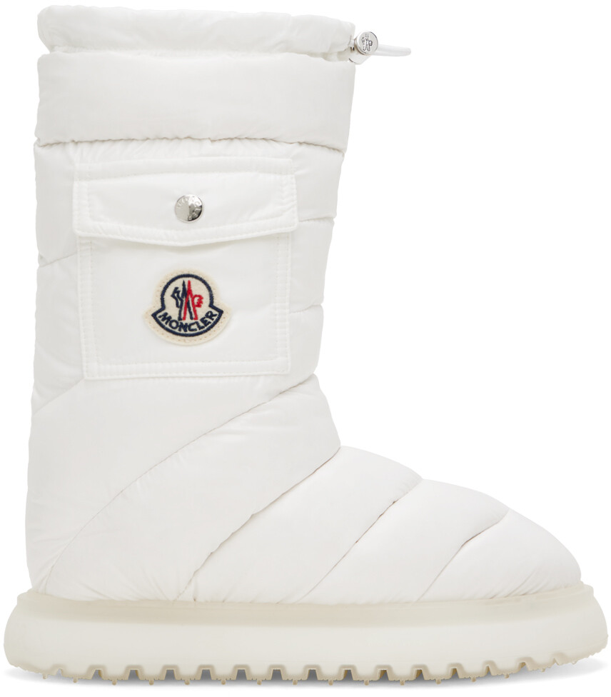

Moncler Белые пуховые сапоги Gaia, Белый, Moncler Белые пуховые сапоги Gaia