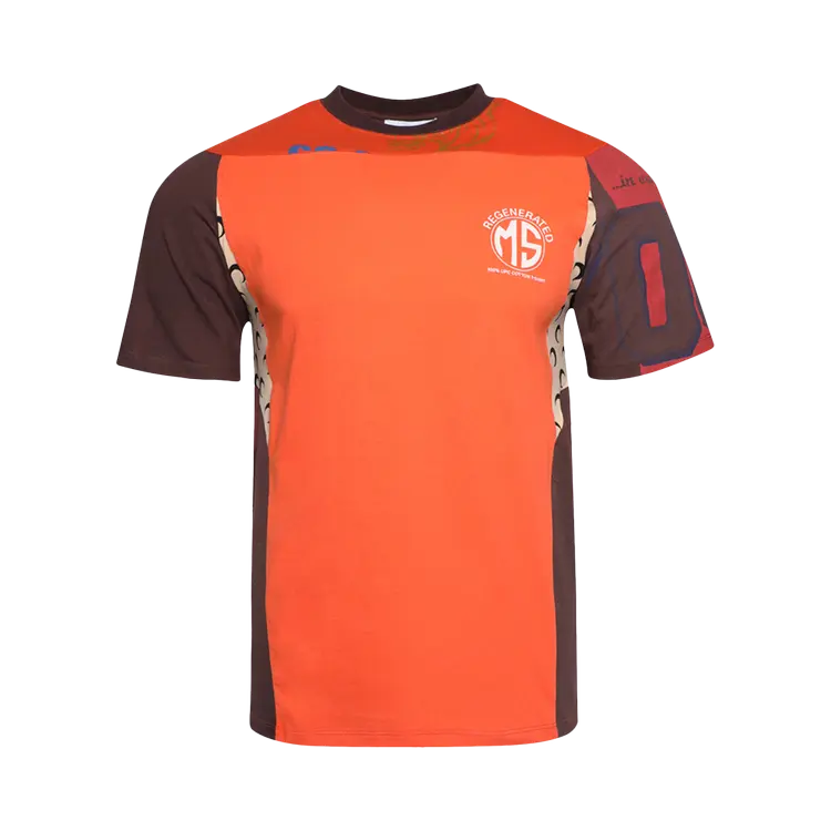 

Футболка Marine Serre Regenerated Graphic Patchwork 'Orange', оранжевый