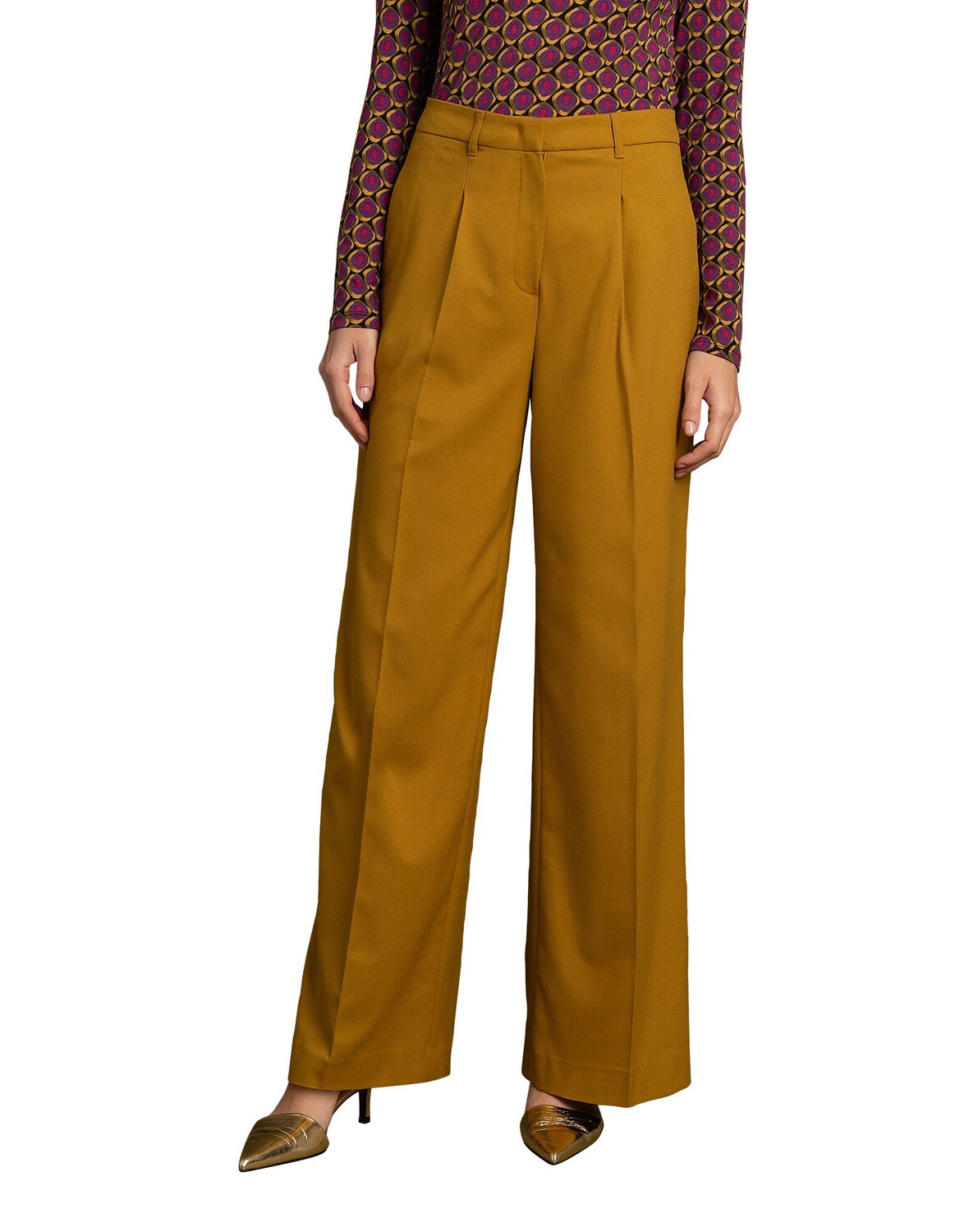 

Брюки More & More Bundfaltenhose, цвет senf