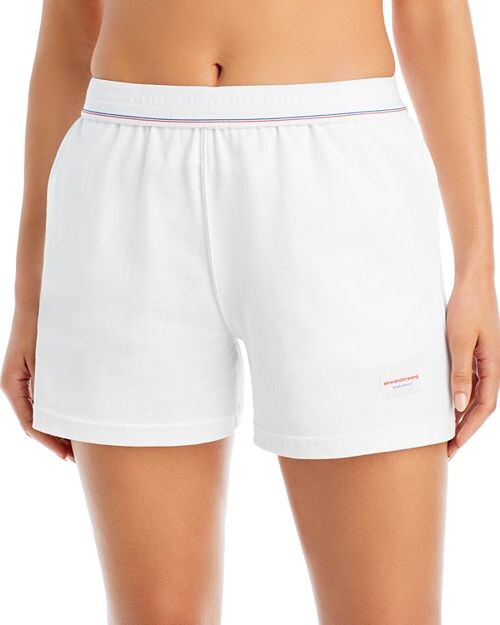 

Эластичные шорты Alexander Wang, цвет White