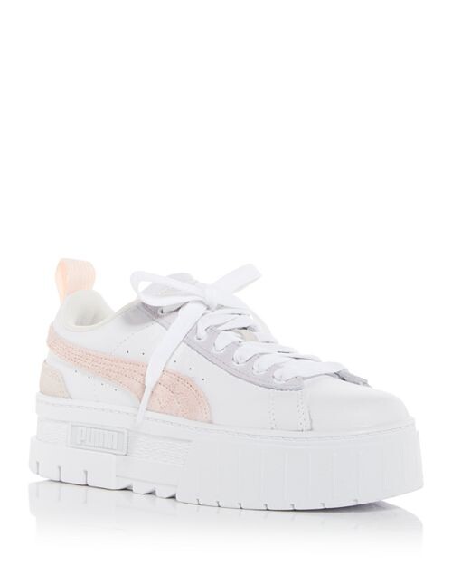

Женские низкие кеды Mayze Mix на платформе PUMA, цвет White, Белый